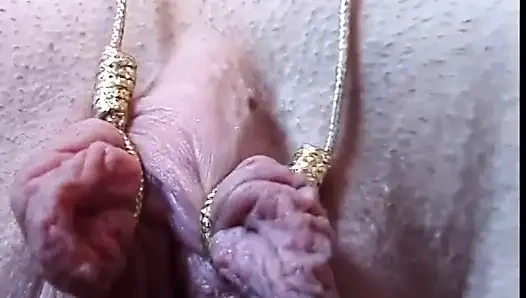 Hottie ile büyük naturals ile ona bacaklar yayılma için ona usta