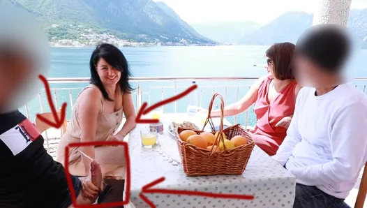 halka açık aşırı! restoranın ortasında sikildi